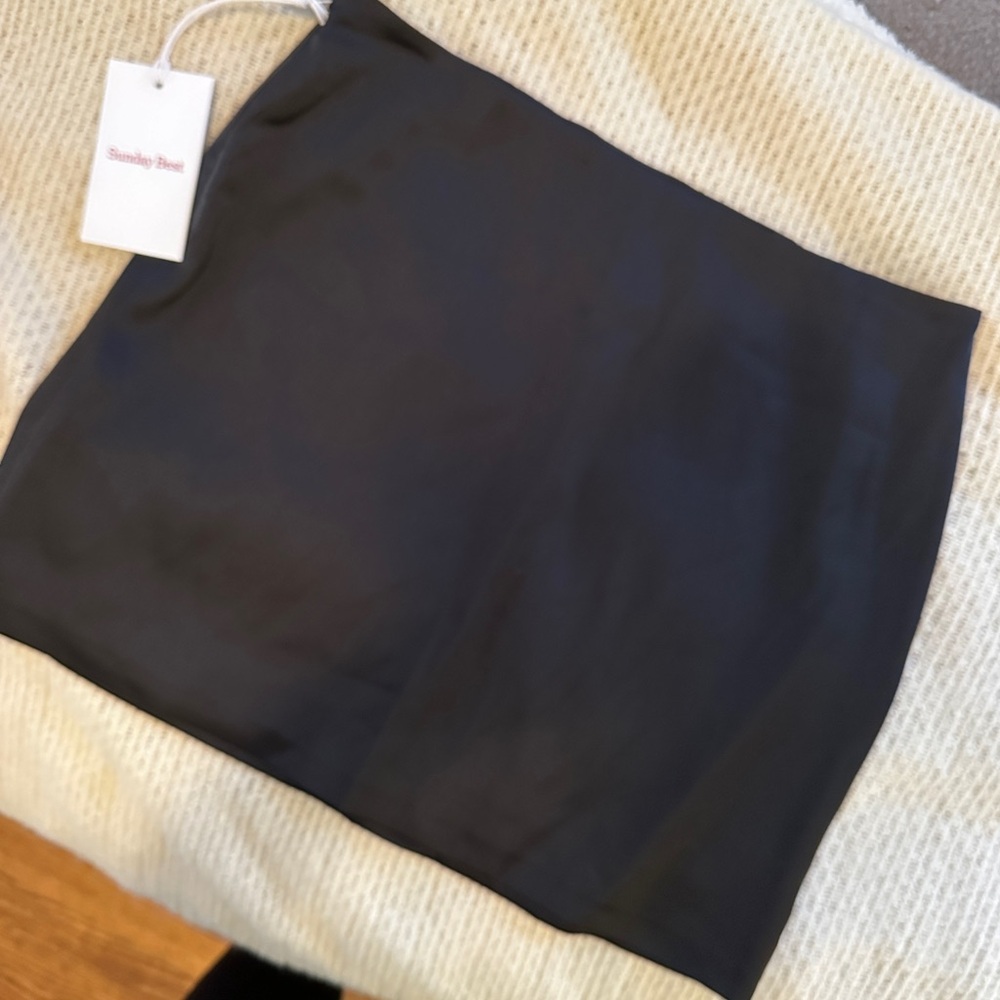 Artizia Black Satin Mini Skirt